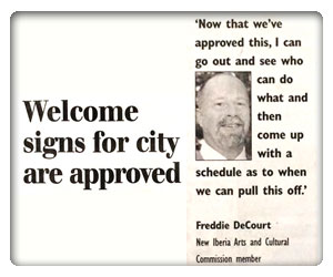 City of New Iberia welcome signs