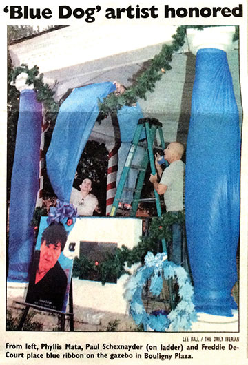 Downtown Blue Dog Christmas