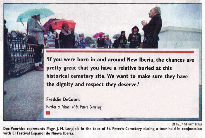 Tombstone Stories for St. Peter’s Historic Cemetery