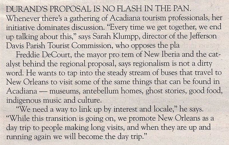 Regional tourism proposal